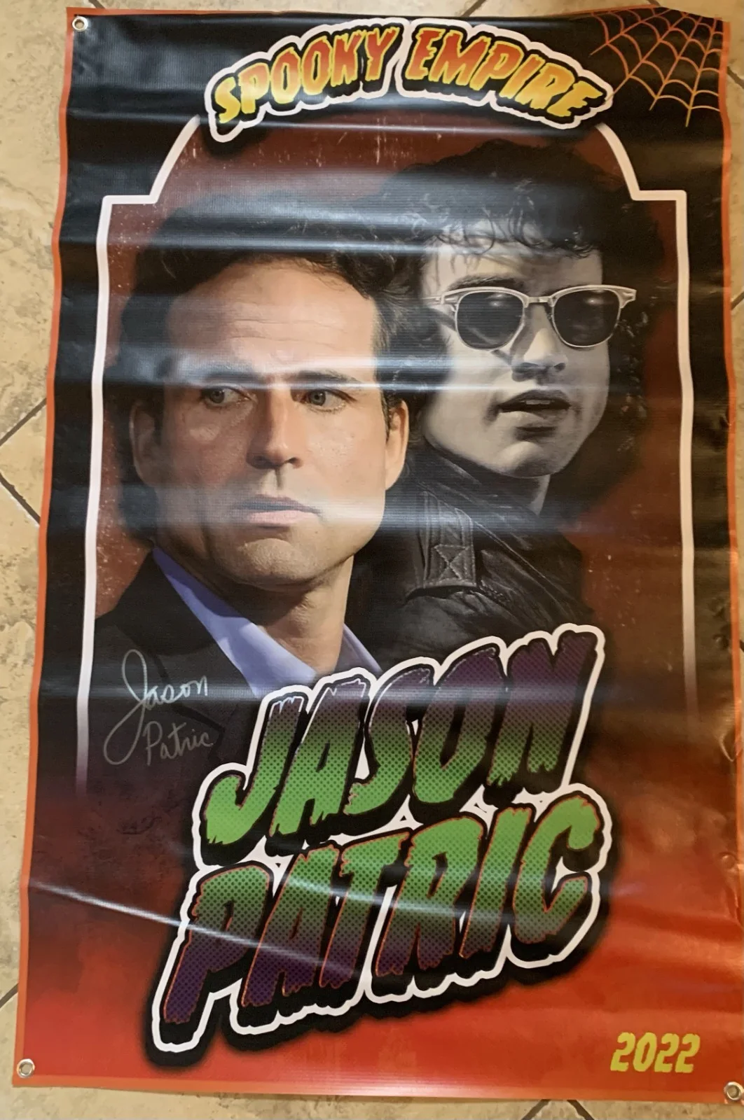 Jason Patric — Jason Patric SIGNED Spooky Empire Vinyl Banner 48x30 RARE! The Lost Boys