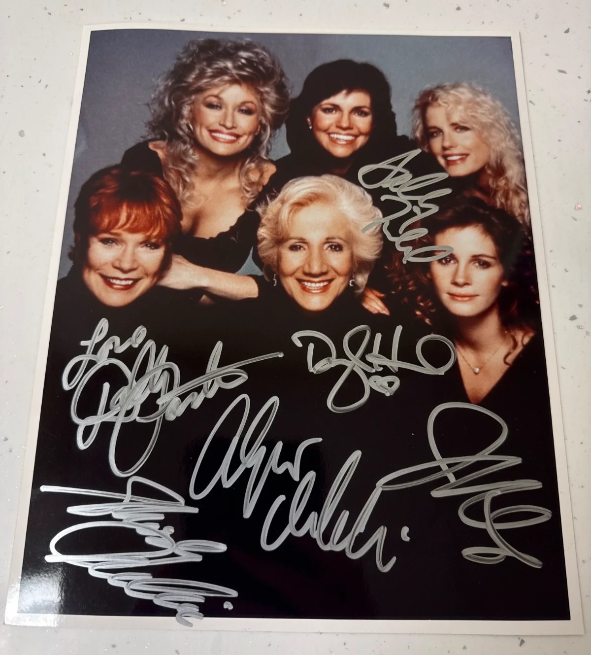 Steel Magnolias cast signed photo 10 x 8 Dolly Parton Julia Roberts Sally Field, изображение 4