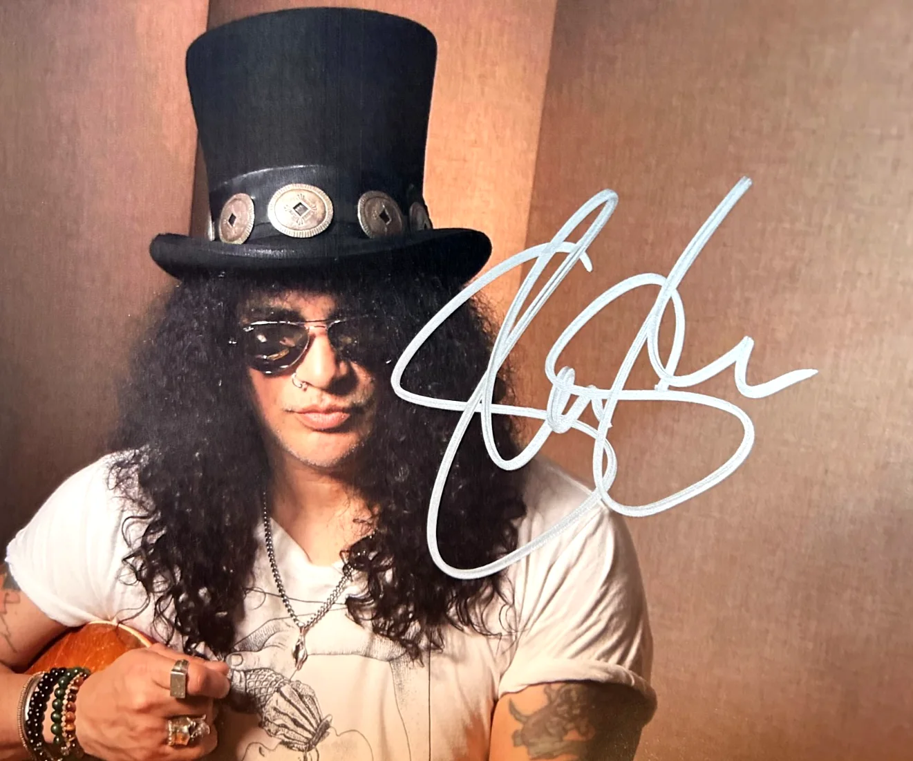 SLASH Signed GUNS N' ROSES 8x10" Authentic Original Autograph GENUINE w/COA, изображение 4
