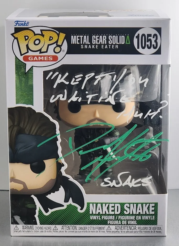 David Hayter — David Hayter Signed Auto Quoted Funko Pop #1053 Naked Snake Metal Gear Solid