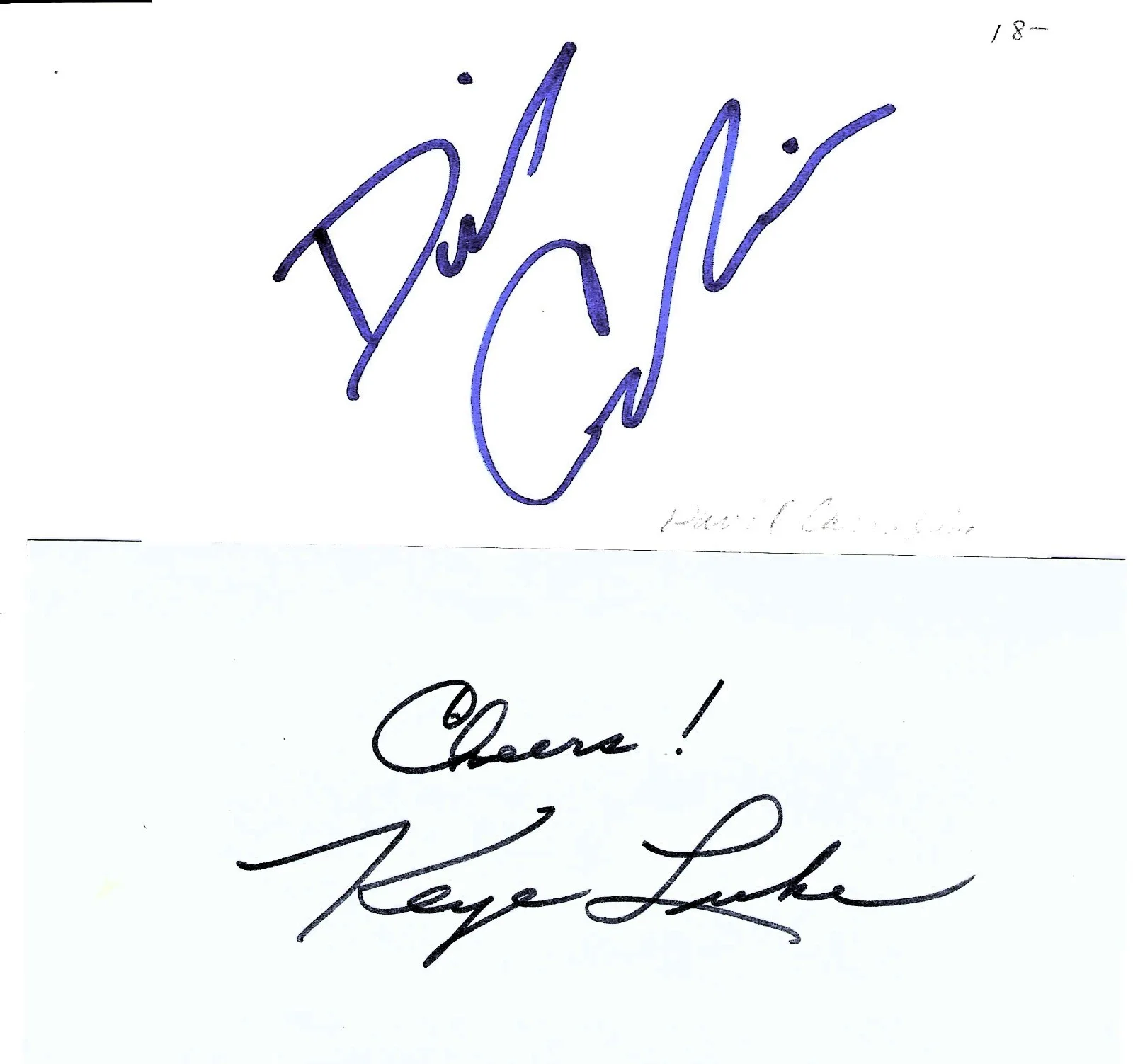 David Carradine, Keye Luke — KUNG FU cast signed by DAVID CARRADINE & KEYE LUKE ... UACC COA, изображение 2