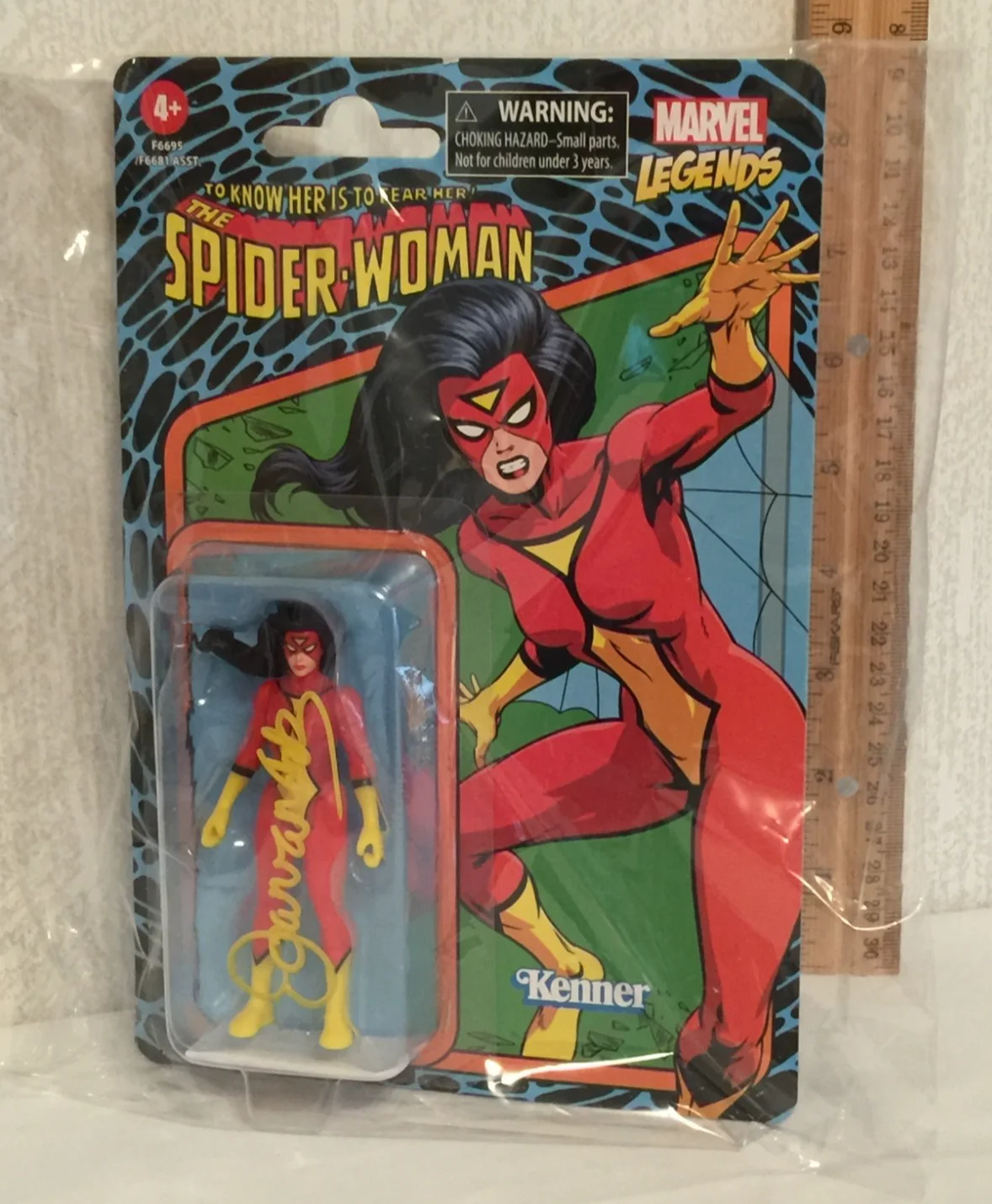 Joan Van Ark — RARE - Joan Van Ark Signed Spider Woman Action Figure w/COA - Authentics (C22)