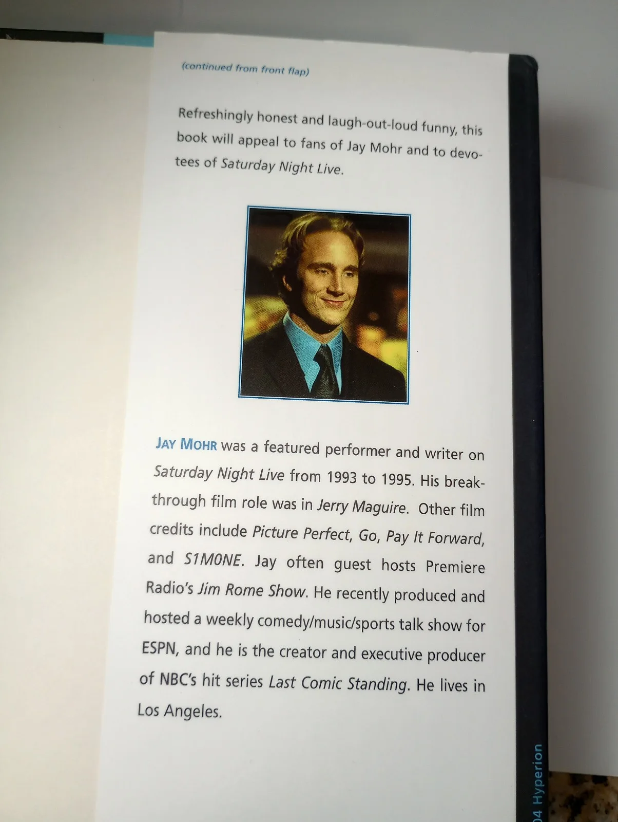Jay Mohr — Jay Mohr Signed Autograph Book Gasping for Airtime Saturday Night Live, image 4