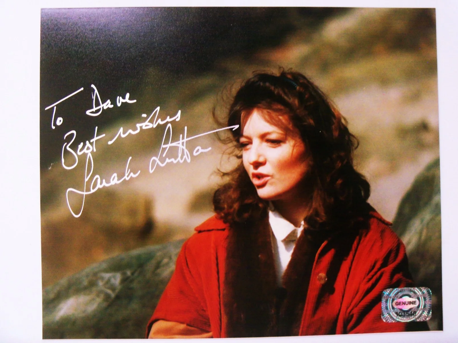 Sarah Sutton — SARAH SUTTON Doctor Who Signed Autographed 6x7 Photo W/ Hologram/Serial #