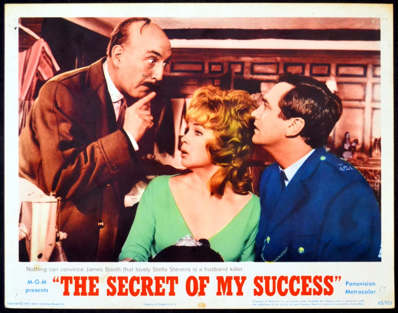 SECRET OF MY SUCCESS 1965 Lionel Jeffries, Stella Stevens 2 LOBBY CARDS, изображение 2