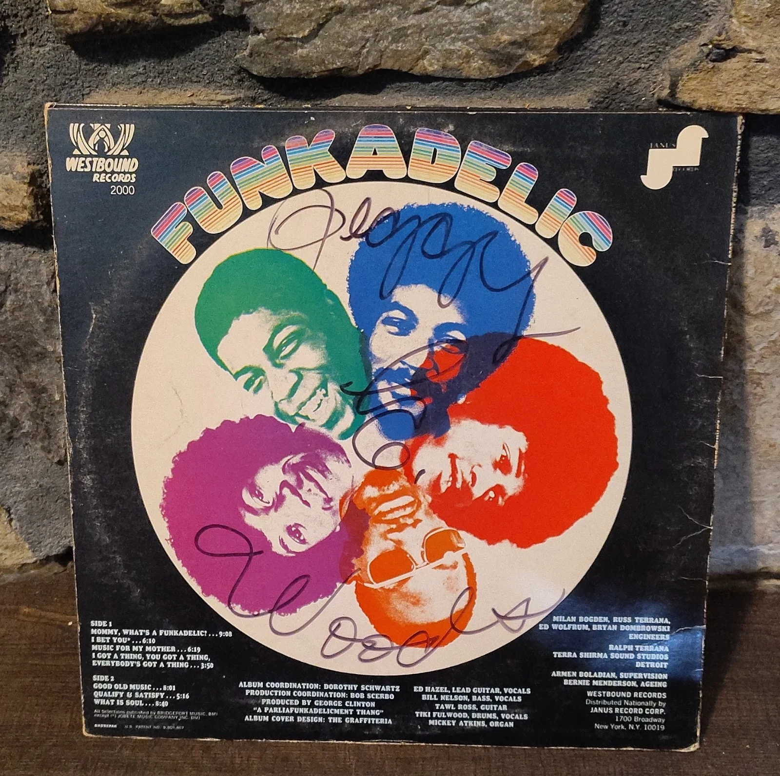 Funkadelic Westbound 2000 Original Signed Vinyl Music Record, image 2