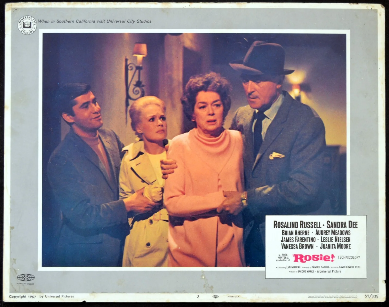ROSIE! 1967 Rosalind Russell, Sandra Dee, Brian Aherne 4 LOBBY CARDS, изображение 2
