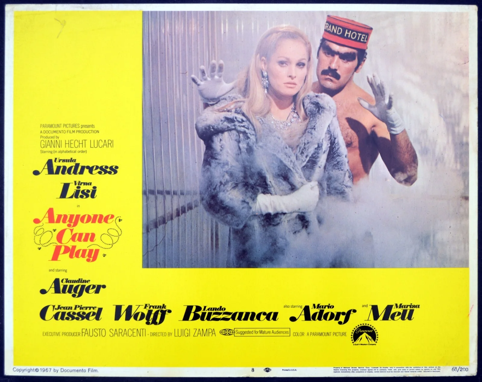 ANYONE CAN PLAY 1967 Ursula Andress, Mario Adorf 2 LOBBY CARDS, изображение 2
