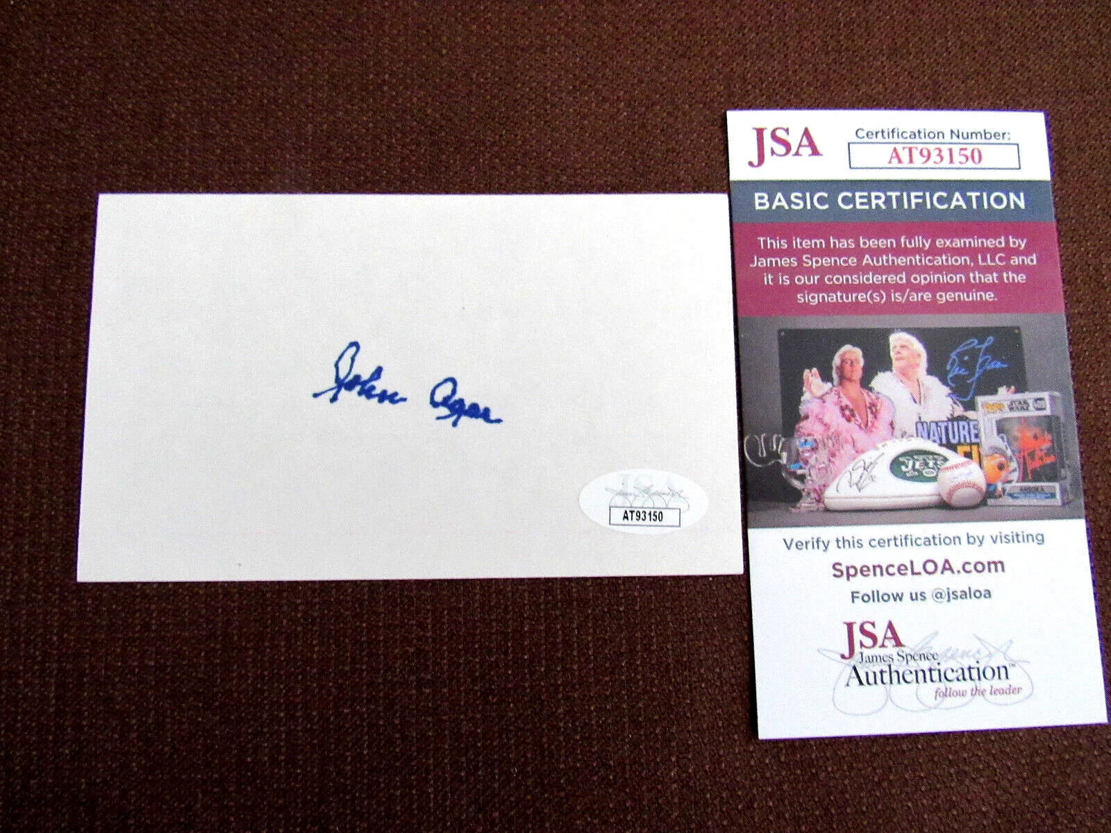 John Agar — JOHN AGAR SANDS OF IWO JIMA ACTOR SIGNED AUTO VINTAGE INDEX CARD JSA BEAUTY, изображение 3