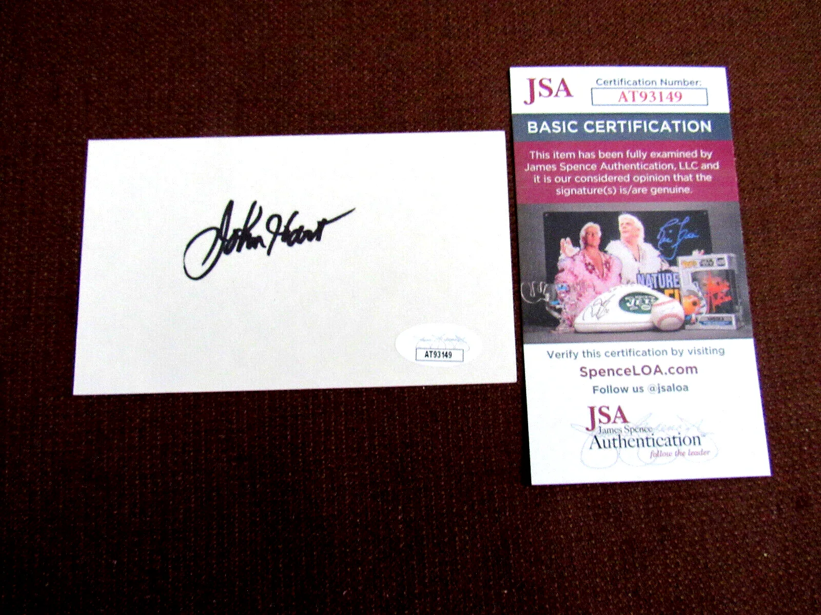 John Hart — JOHN HART THE LONE RANGER ACTOR SIGNED AUTO VINTAGE INDEX CARD JSA BEAUTY