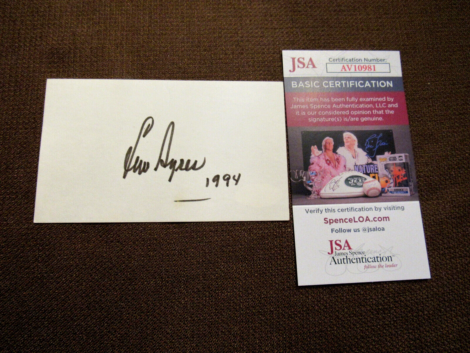 Lew Ayres — LEW AYRES DR. KILDARE MOVIE ACTOR SIGNED AUTO VINTAGE INDEX CARD JSA BEAUTY, изображение 3