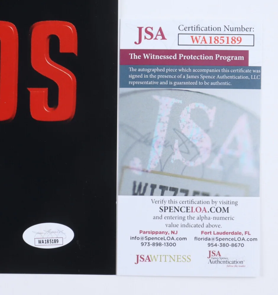 LORRAINE BRACCO — LORRAINE BRACCO SIGNED 11x14 SOPRANOS w/JAMES GANDOLFINI PROMO PHOTO POSTER +JSA, изображение 3