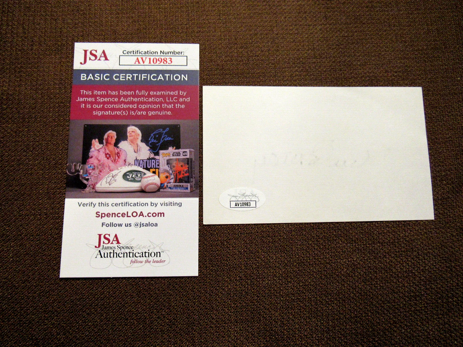 TIM CONWAY — TIM CONWAY COMEDIAN & MOVIE ACTOR SIGNED AUTO VINTAGE INDEX CARD JSA BEAUTY, изображение 2