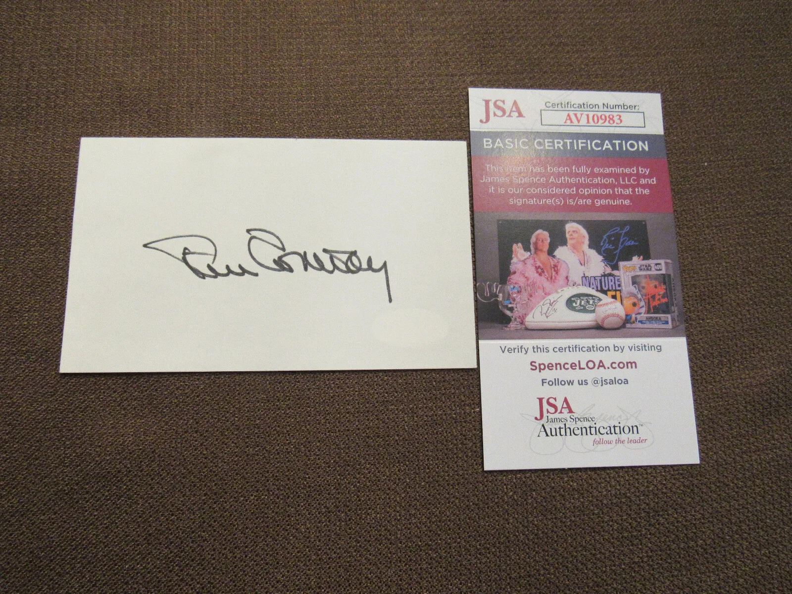 TIM CONWAY — TIM CONWAY COMEDIAN & MOVIE ACTOR SIGNED AUTO VINTAGE INDEX CARD JSA BEAUTY, изображение 3