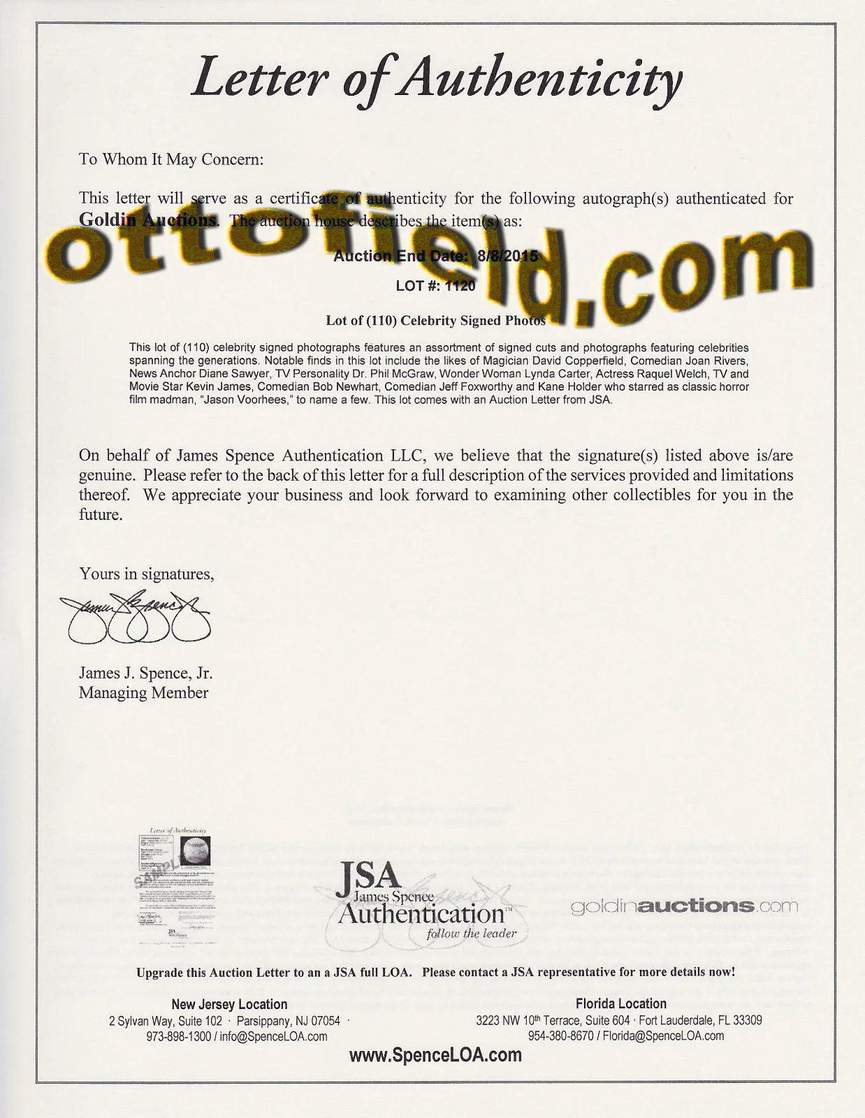 ROBERT STERLING — ROBERT STERLING HAND SIGNED PRO PUBLICITY PHOTO JSA COA AMERICAN ACTOR "TOPPER", изображение 2