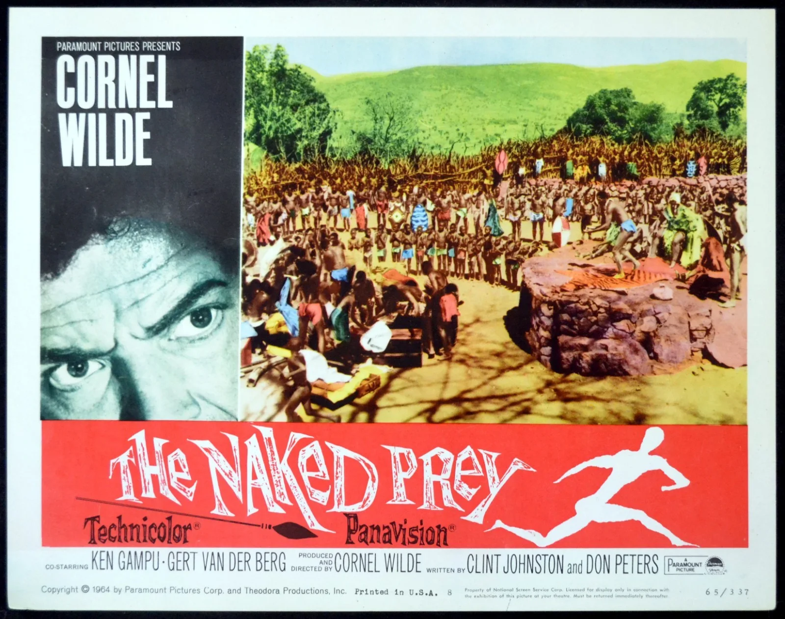 NAKED PREY 1965 Cornel Wilde, Gert van den Bergh, Ken Gampu 4 LOBBY CARDS, изображение 4