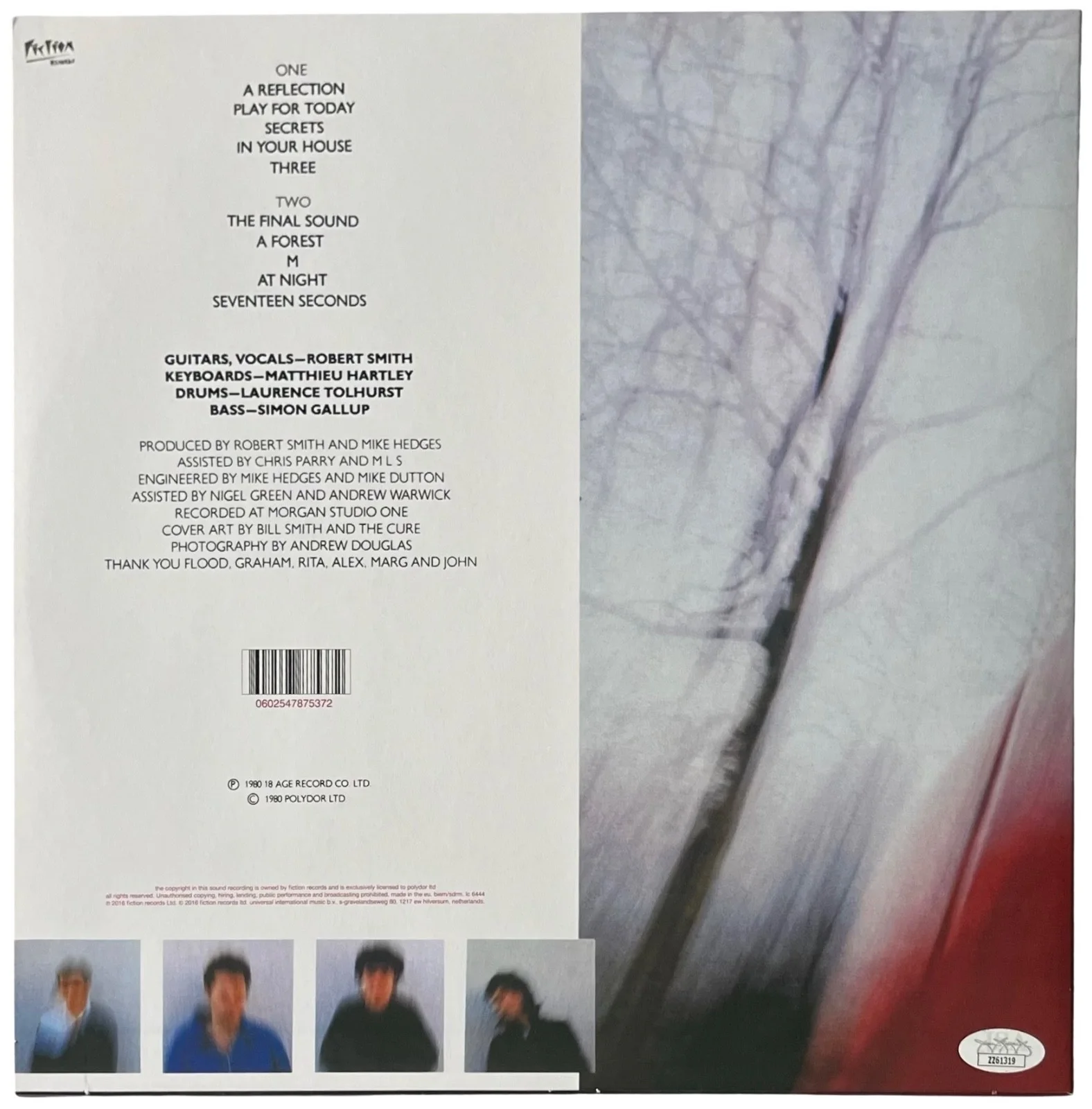 Robert Smith Signed The Cure Seventeen Seconds Vinyl Record JSA LOA ZZ61319, изображение 4