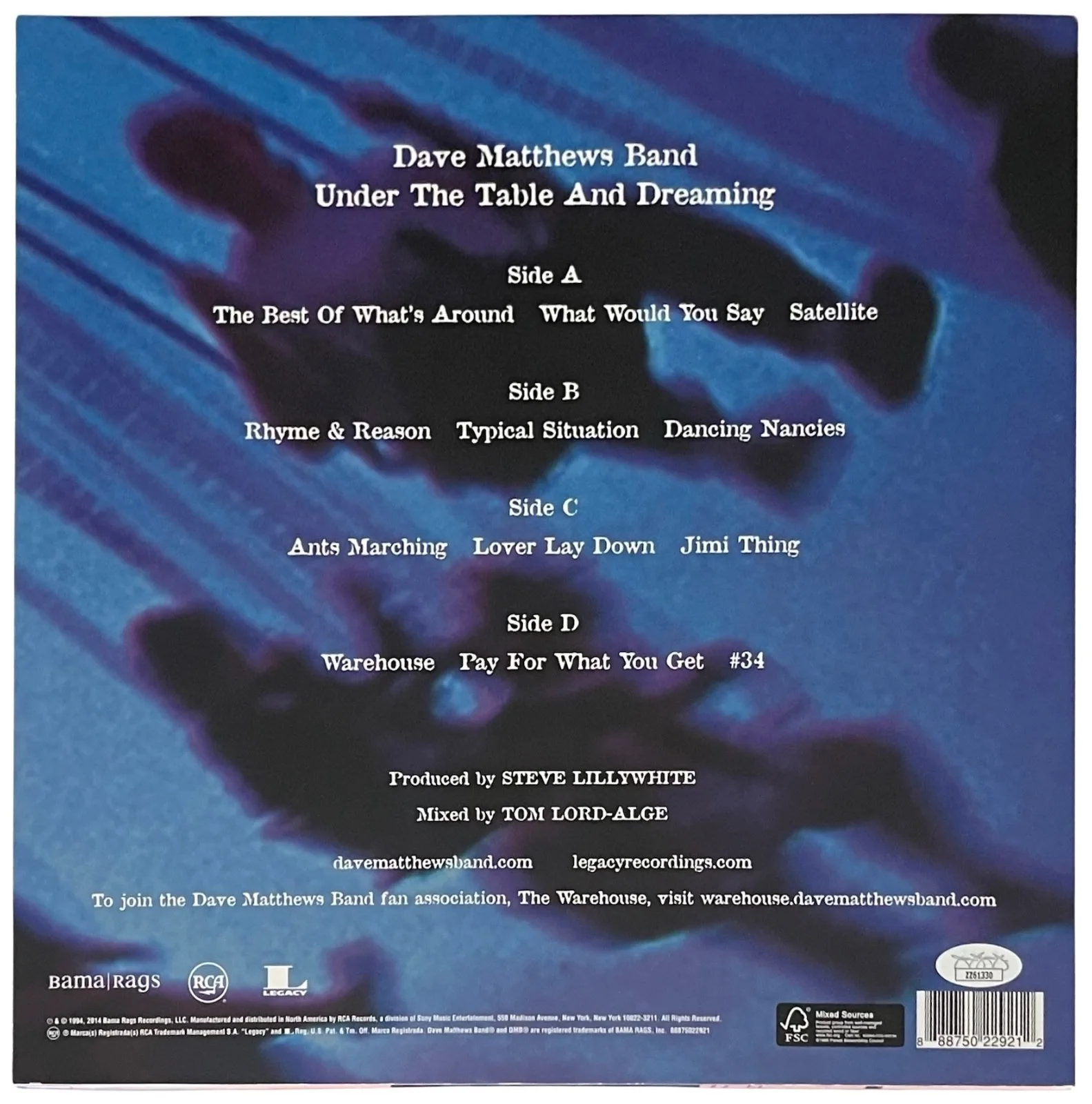 Dave Matthews Signed Under The Table And Dreaming Vinyl Record JSA LOA ZZ61330, изображение 4