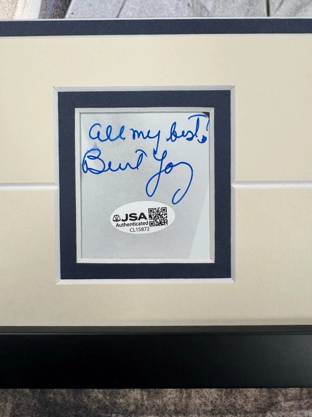Burt Young Signed Cut Jsa Auto Custom Framed Actor Rocky, image 2