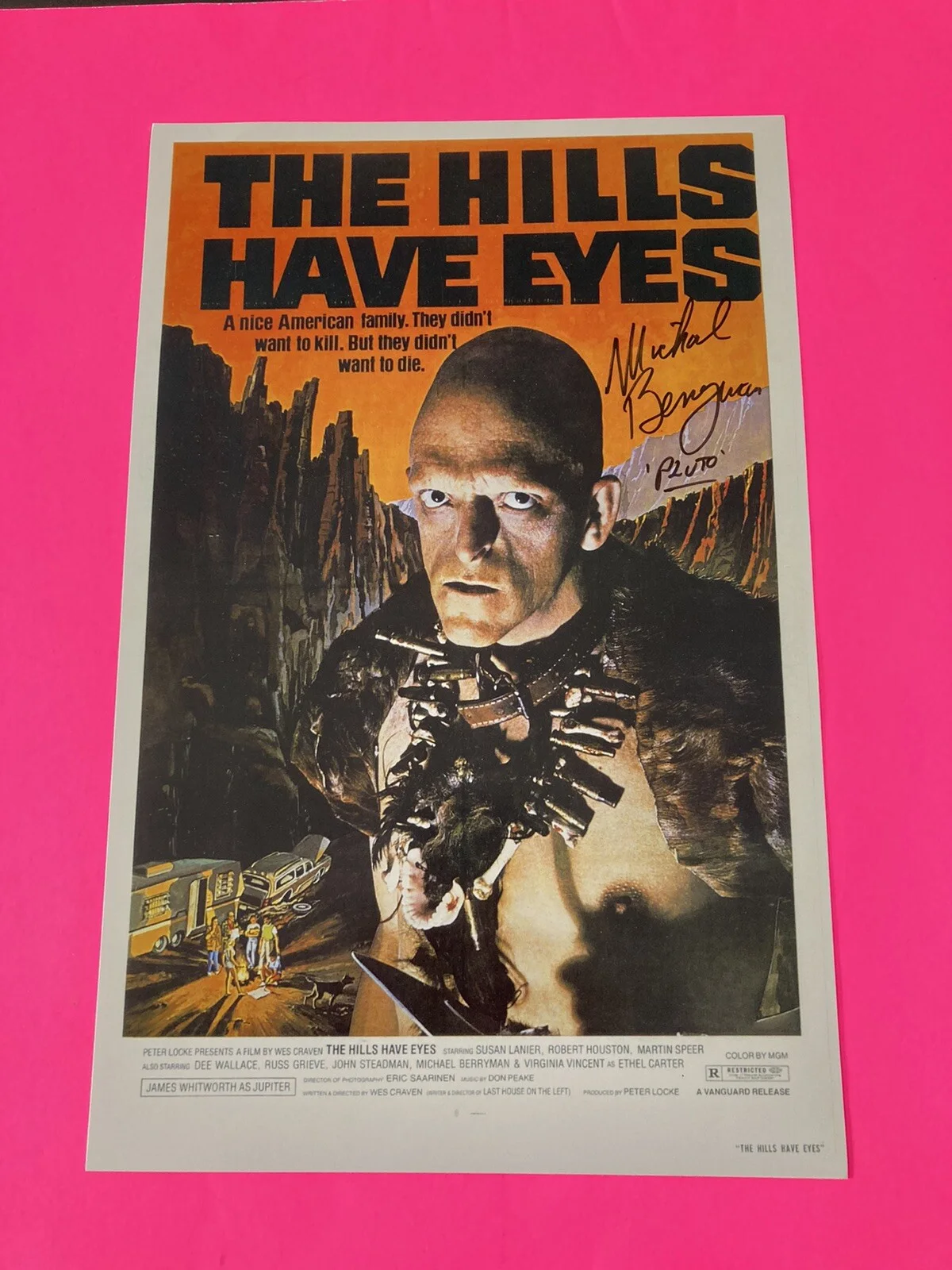 MICHAEL BERRYMAN SIGNED THE HILLS HAVE EYES 11X17 POSTER *EXACT PROOF*, изображение 2