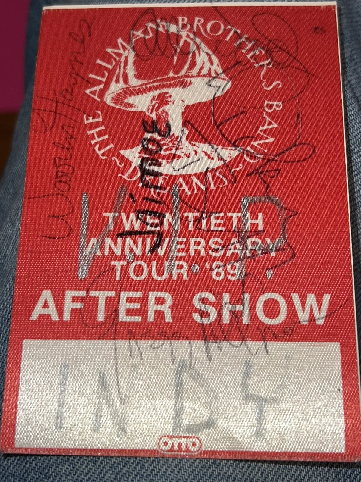 ALLMAN BROTHERS AUTOGRAPHED SIGNED PASS ROCKCARD LOT GREG ALLMAN ALAN WOODY, изображение 2