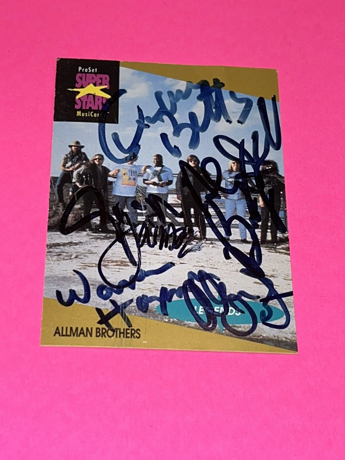 ALLMAN BROTHERS AUTOGRAPHED SIGNED PASS ROCKCARD LOT GREG ALLMAN ALAN WOODY, изображение 3