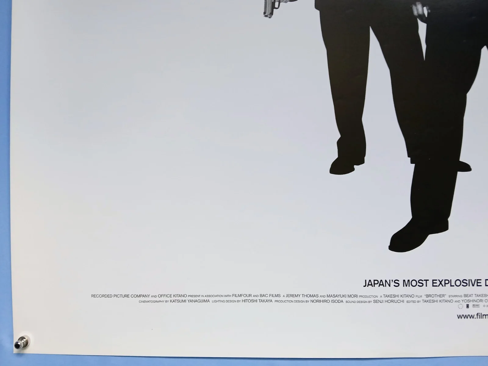 BROTHER (2000) rolled double-sided original UK quad poster - Takeshi Kitano, изображение 4