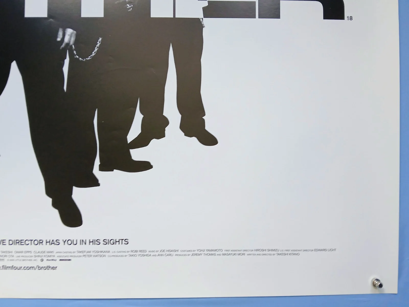 BROTHER (2000) rolled double-sided original UK quad poster - Takeshi Kitano, изображение 5
