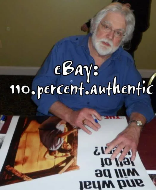 GUNNAR HANSEN SIGNED TEXAS CHAINSAW MASSACRE MOVIE POSTER 24 X 36 *EXACT PROOF*, изображение 2