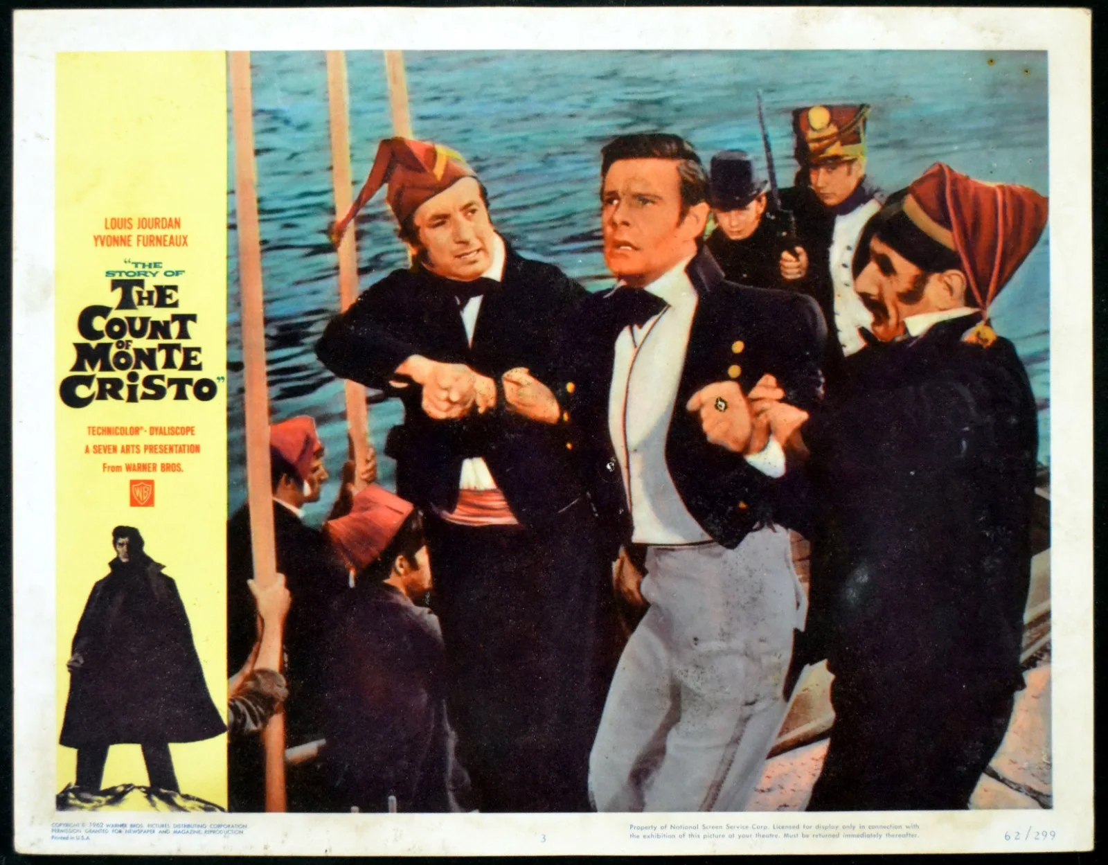 COUNT OF MONTE CRISTO 1961 Louis Jourdan, Yvonne Furneaux 4 LOBBY CARDS, изображение 2