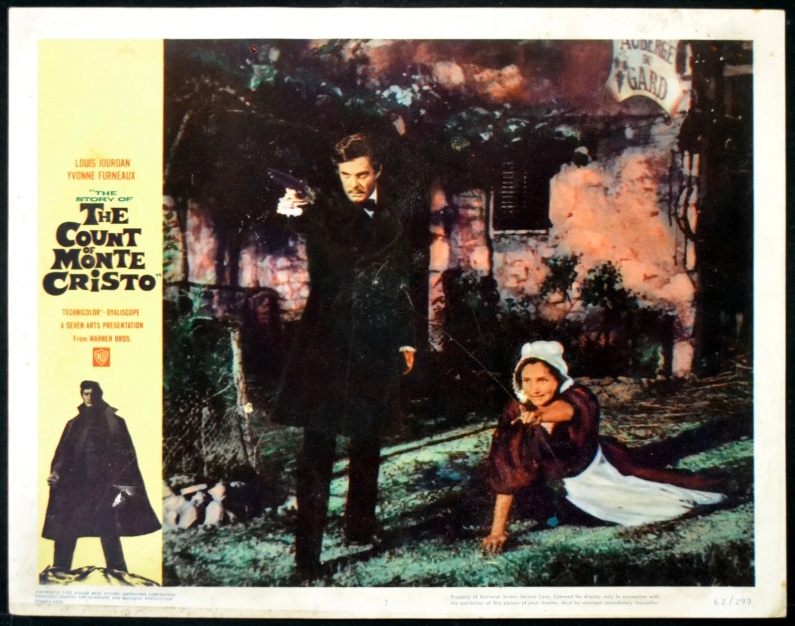 COUNT OF MONTE CRISTO 1961 Louis Jourdan, Yvonne Furneaux 4 LOBBY CARDS, изображение 3
