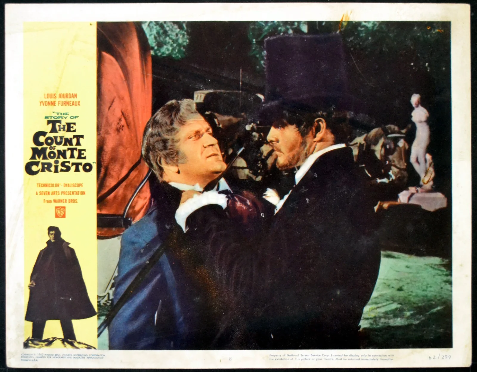 COUNT OF MONTE CRISTO 1961 Louis Jourdan, Yvonne Furneaux 4 LOBBY CARDS, изображение 4