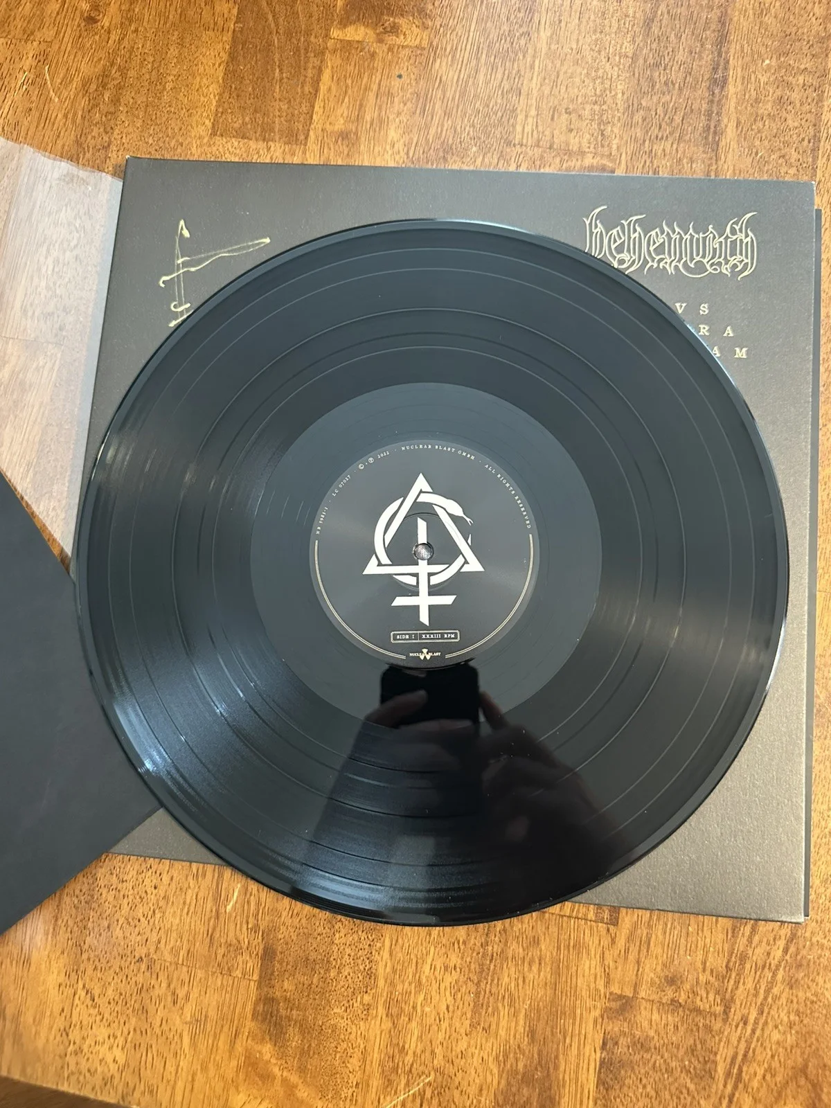Behemoth Autographed Opvs Contra Natvram Vinyl LP (Signed By 3), image 3