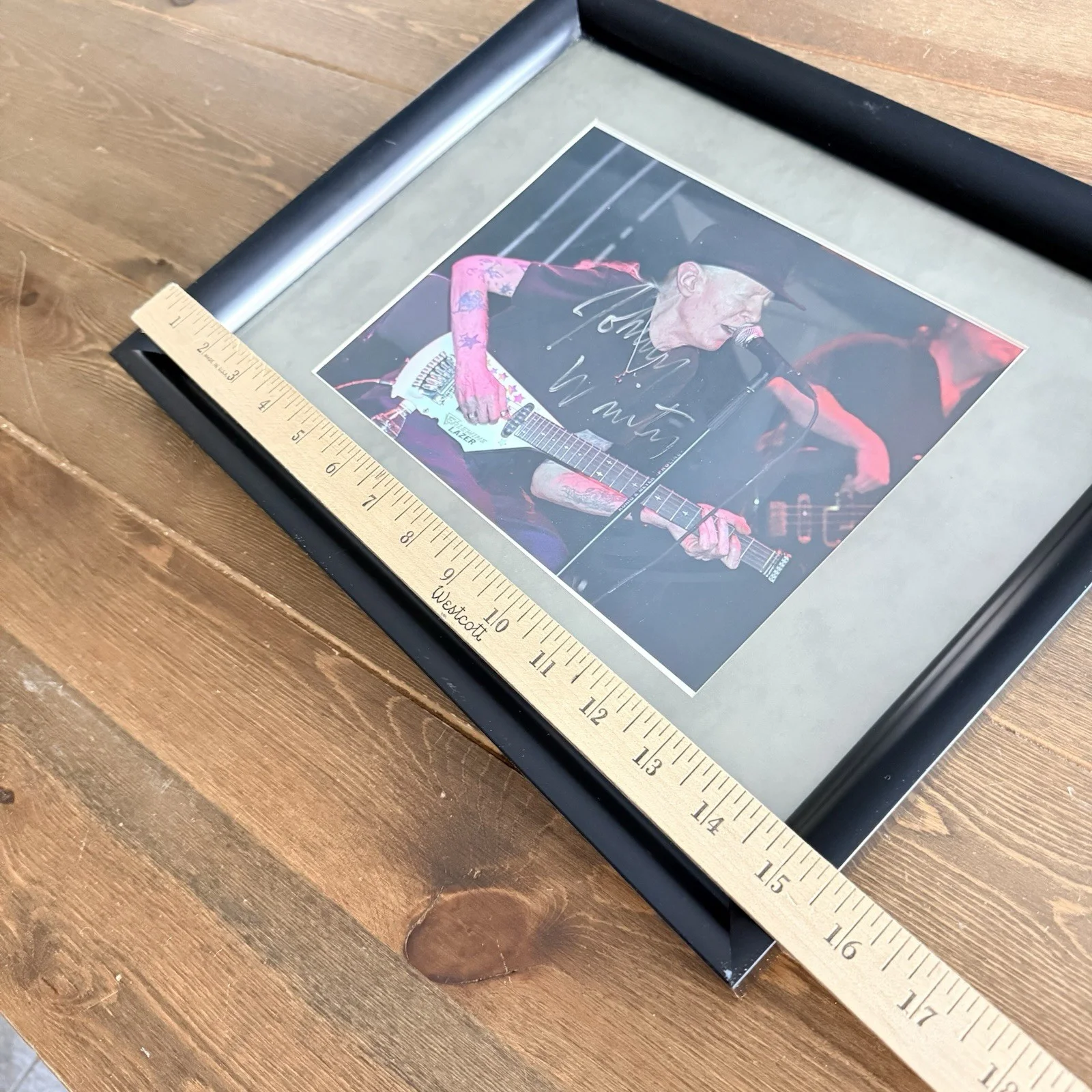 JOHNNY WINTER Signed Autograph 15x12" Framed Photo, image 4