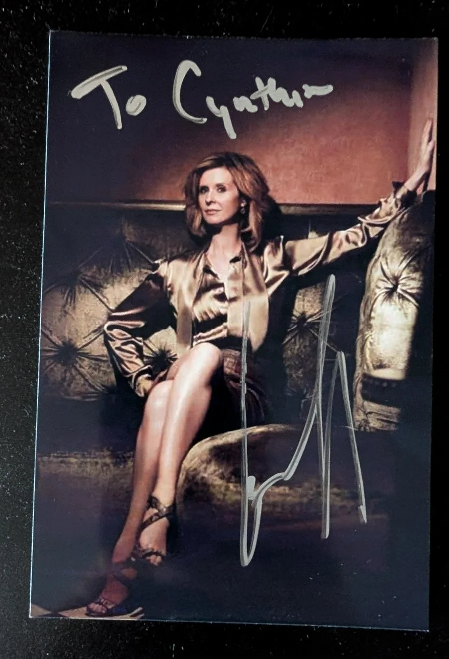 Cynthia Nixon — Cynthia Nixon autographed 4x6 photo Sex In The City