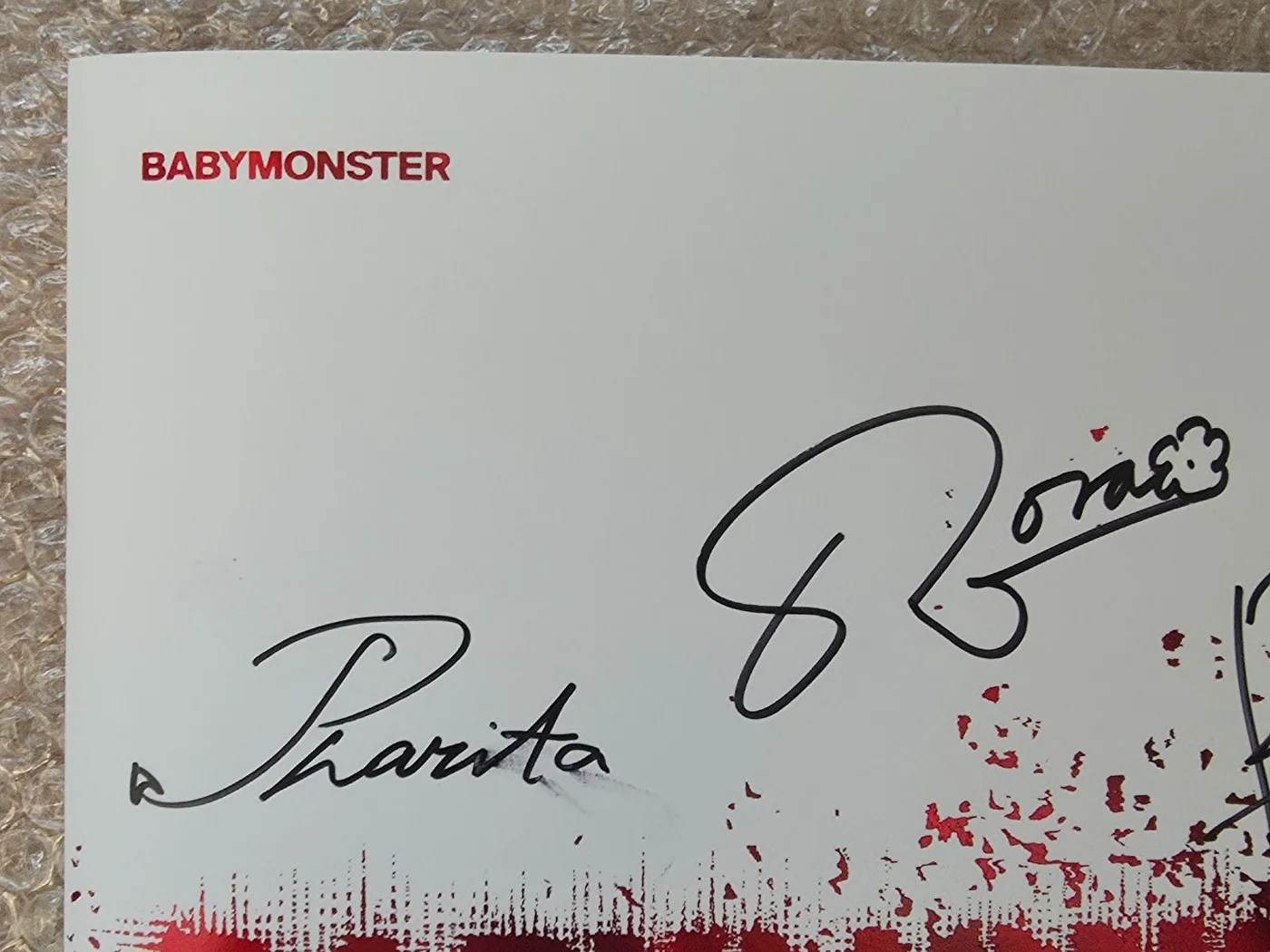 YG Promo Sticker BabyMonster 1st Mini Photobook Album Autographed Hand Signed, изображение 4