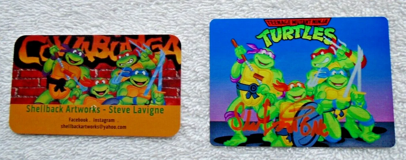 Teenage Mutant Ninja Turtles TMNT Metal Card STEVE LAVIGNE SIGNED, изображение 2