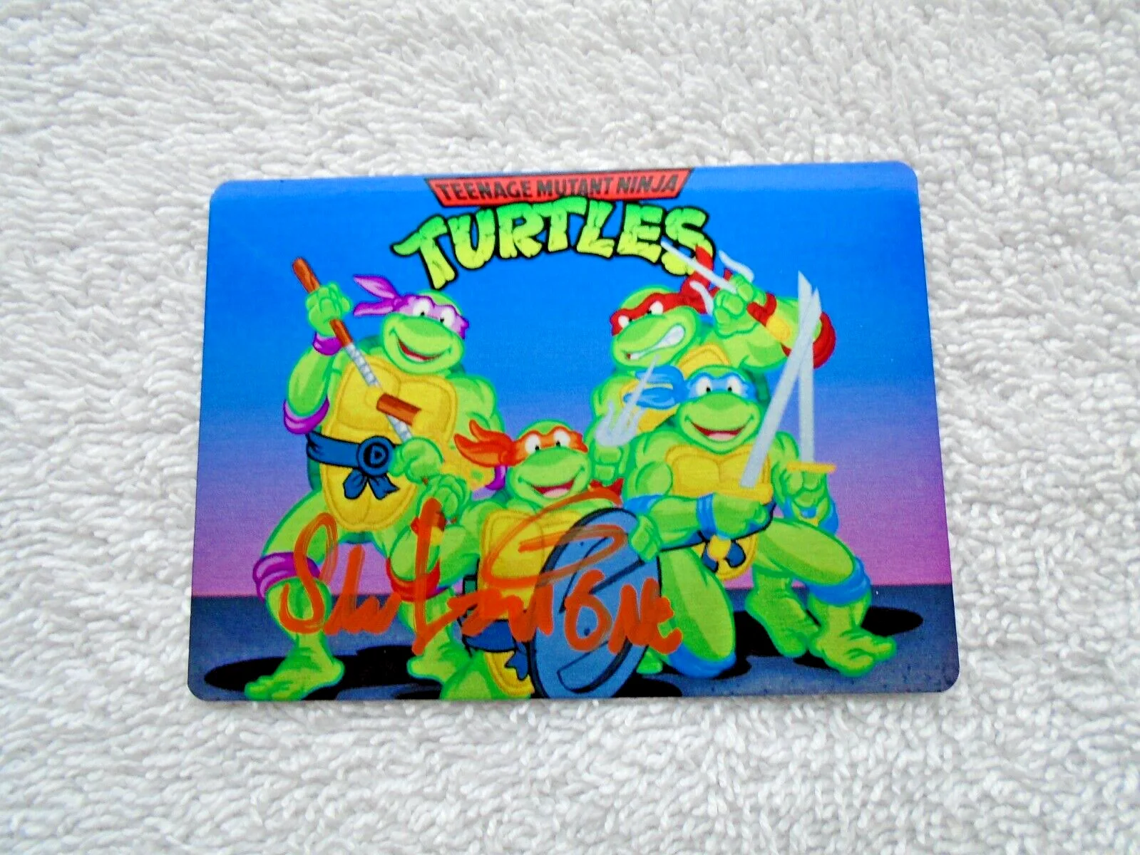 Teenage Mutant Ninja Turtles TMNT Metal Card STEVE LAVIGNE SIGNED, изображение 3