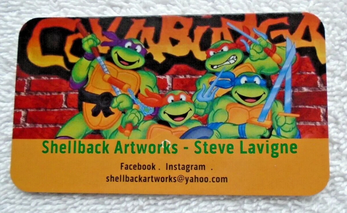 Teenage Mutant Ninja Turtles TMNT Metal Card STEVE LAVIGNE SIGNED, изображение 5