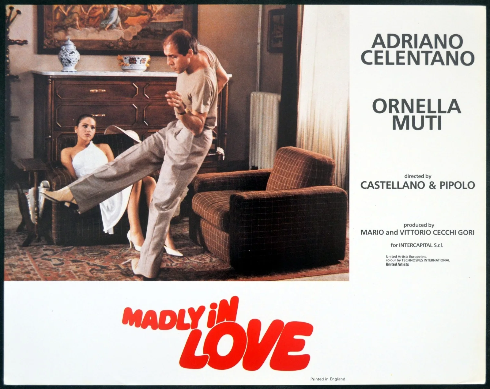 MADLY IN LOVE 1981 Adriano Celentano, Ornella Muti UK LOBBY SET, изображение 4