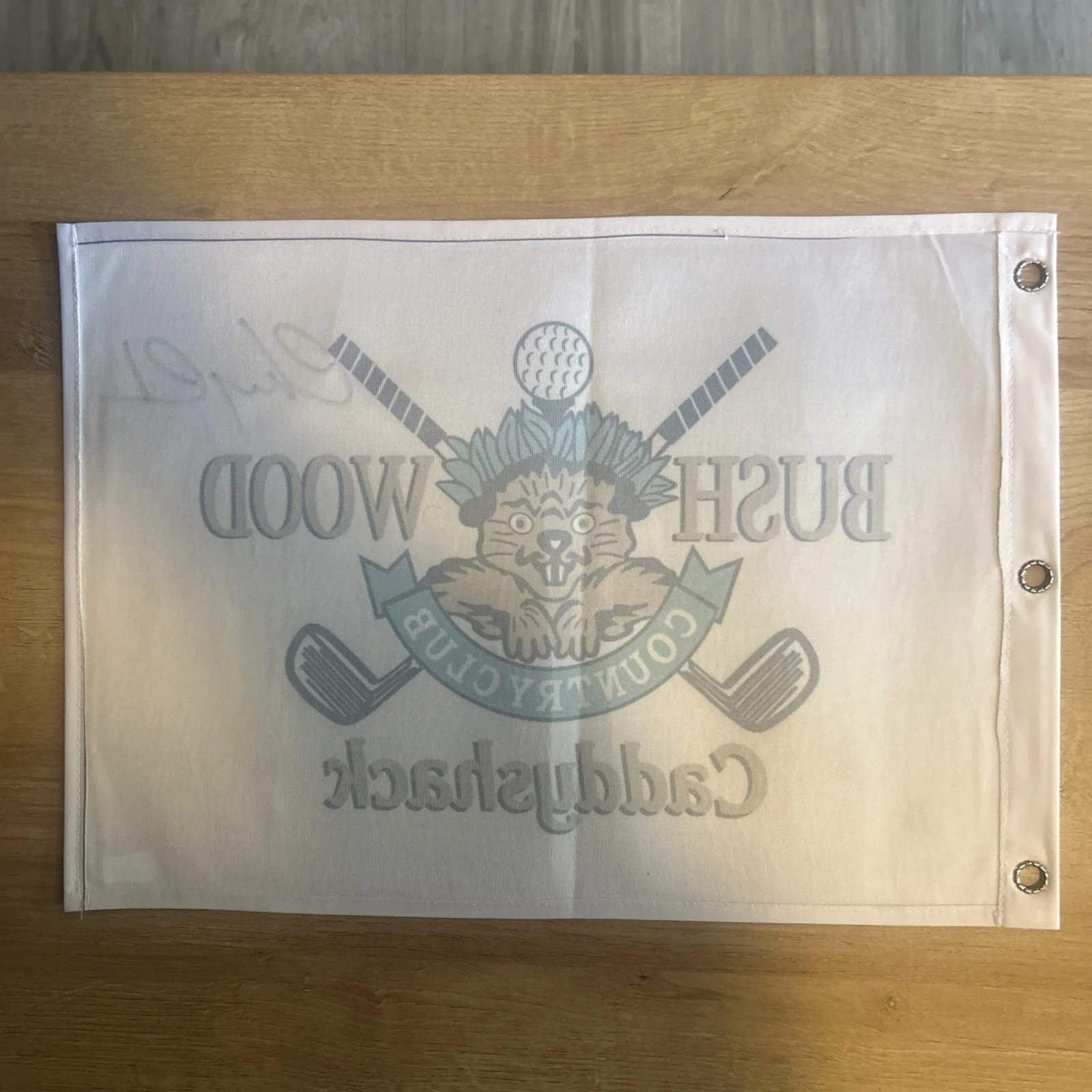 Chevy Chase — CHEVY CHASE Signed Auto Bushwood Country Club Golf Flag Caddyshack BECKETT COA, изображение 4