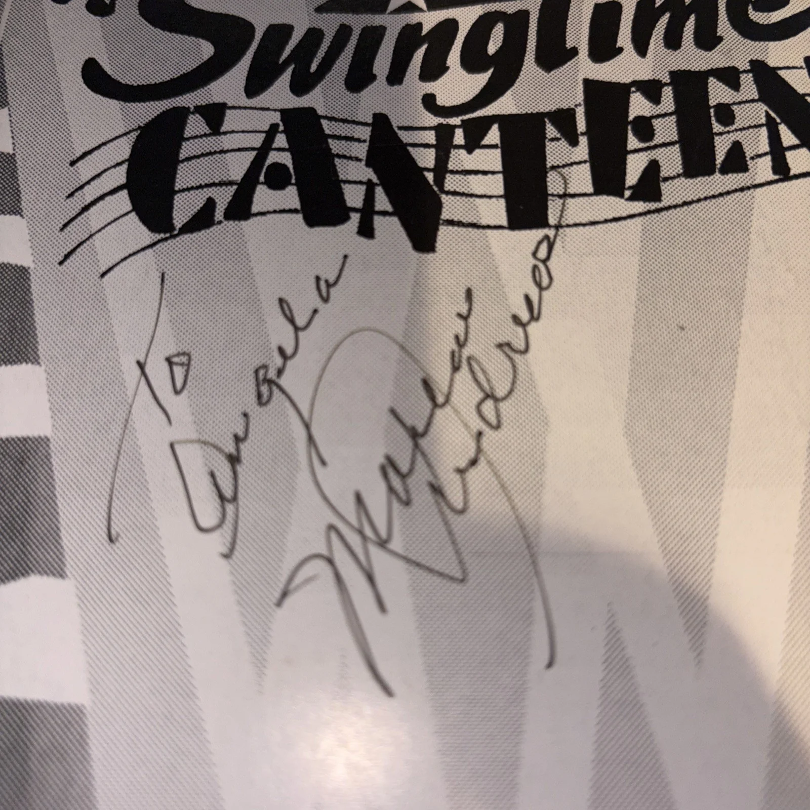 Maxine Andrews Autograph Swingtime Canteen Autographed Playbill Encore, image 2
