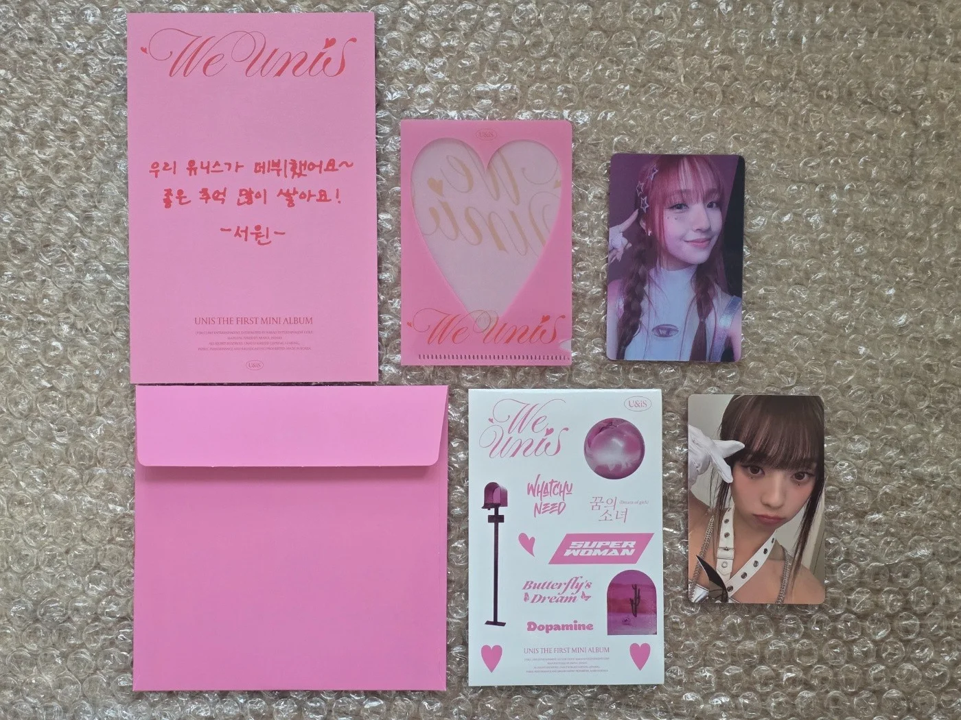 UNIS THE 1ST MINI ALBUM WE UNIS Promo Sticker Autographed Hand Signed, image 5
