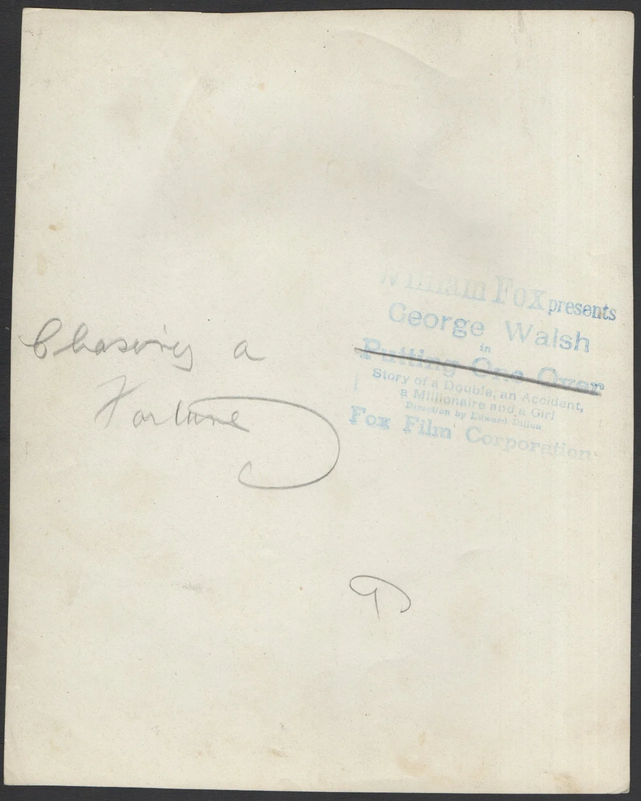 CHASING A FORTUNE 1919 George Walsh, Edward Dillon STILL, image 2