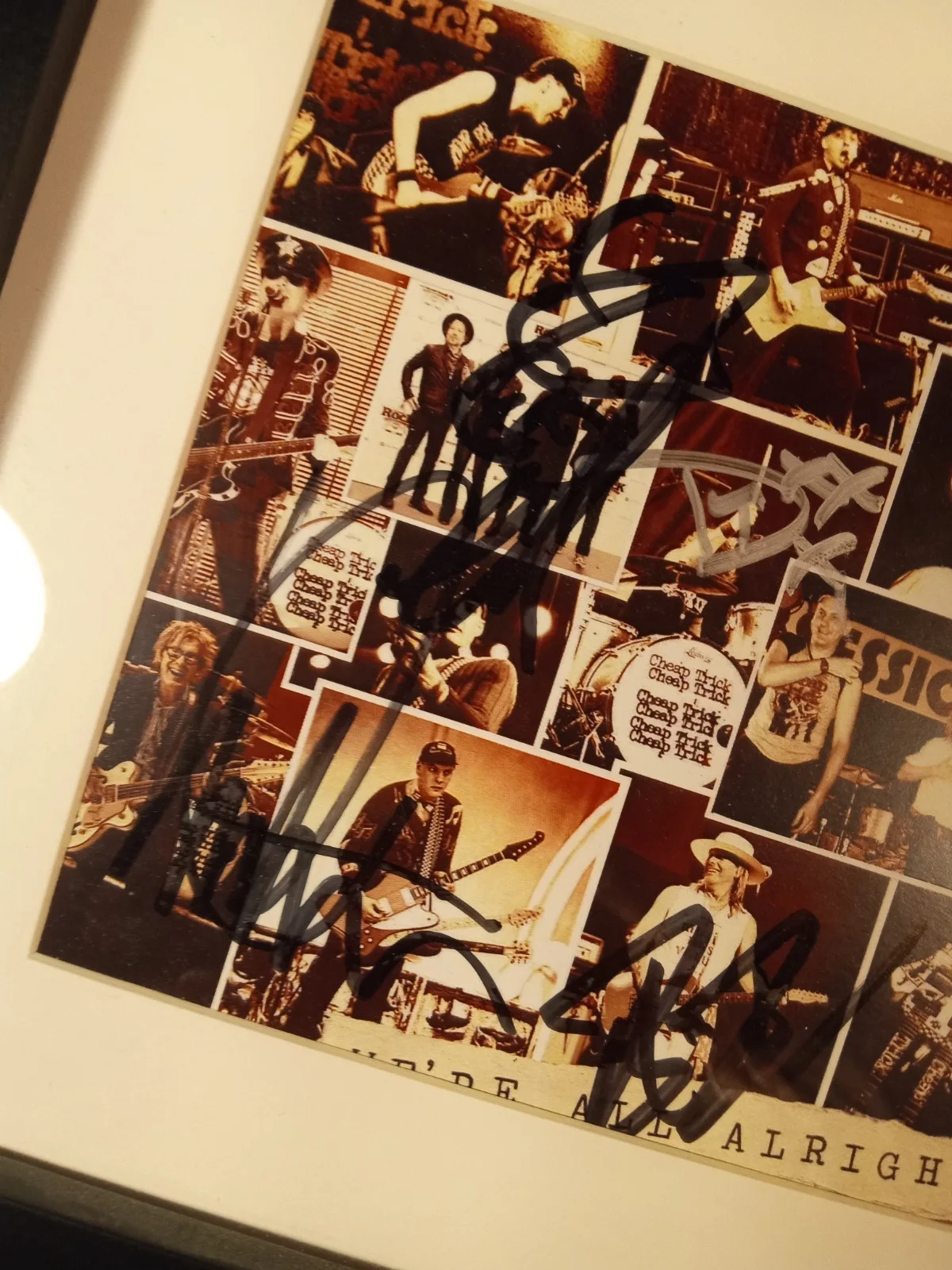 Cheap Trick Autograph Signed Custom Framed CD We're All Alright, image 5