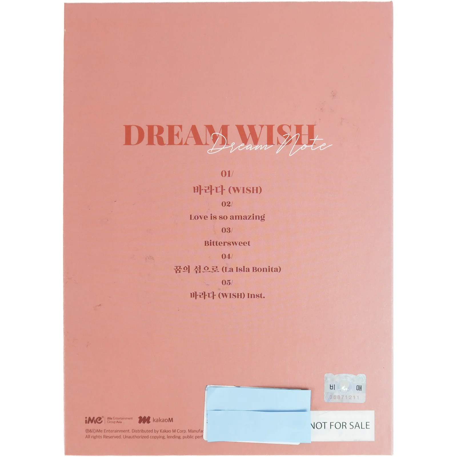 DreamNote - Dream Wish 3rd Single Album Signed Promo CD 2020, image 3