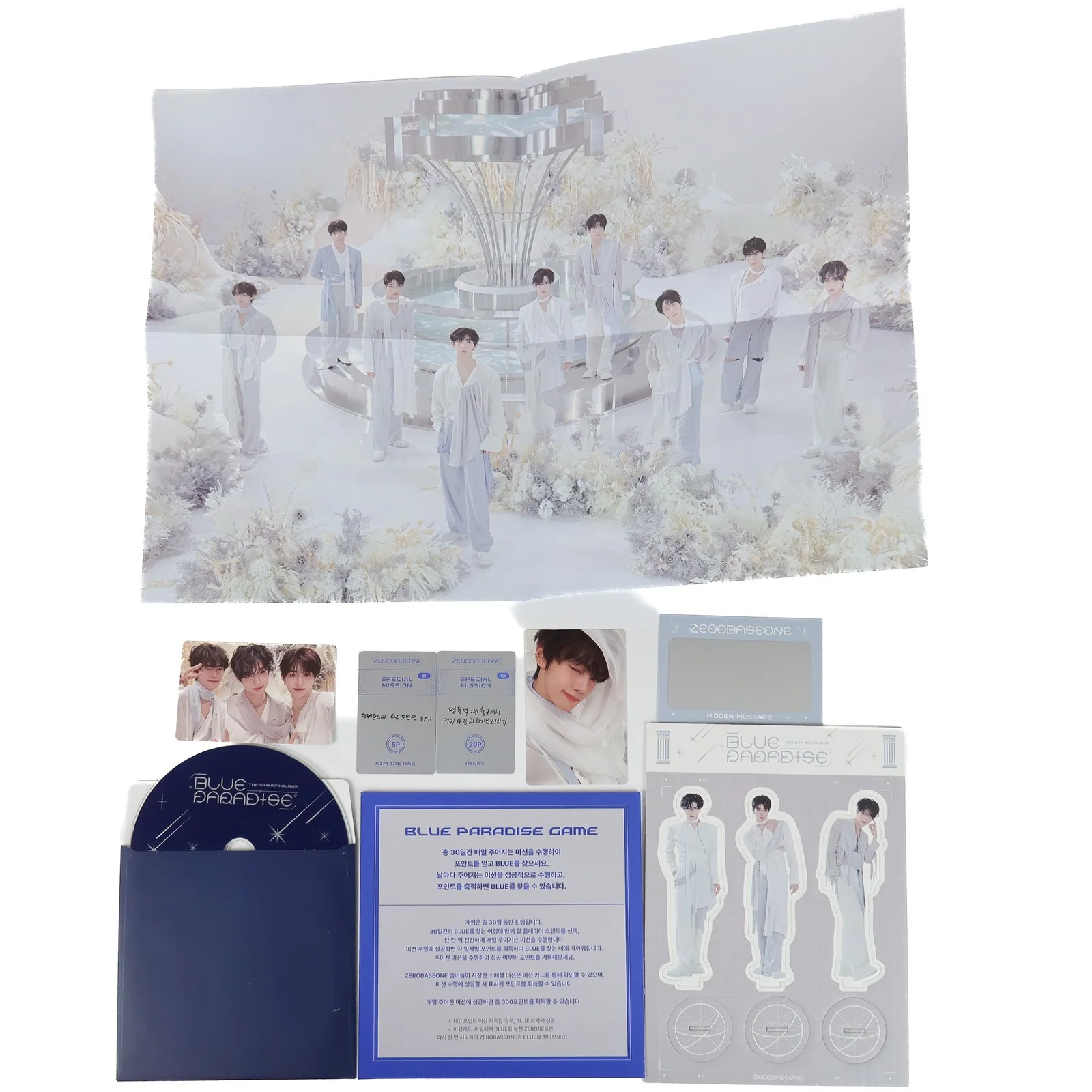 Zerobaseone - Blue Paradise [Hide Ver.] Signed Mini Album CD Promo 2025 ZB1, image 2
