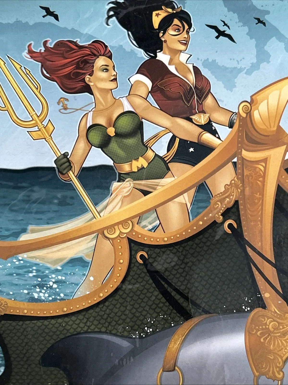 2017 AQUAWOMAN & WONDER WOMAN DC COMICS BOMBSHELLS #2 LIMITED EDITION 162/500, image 4