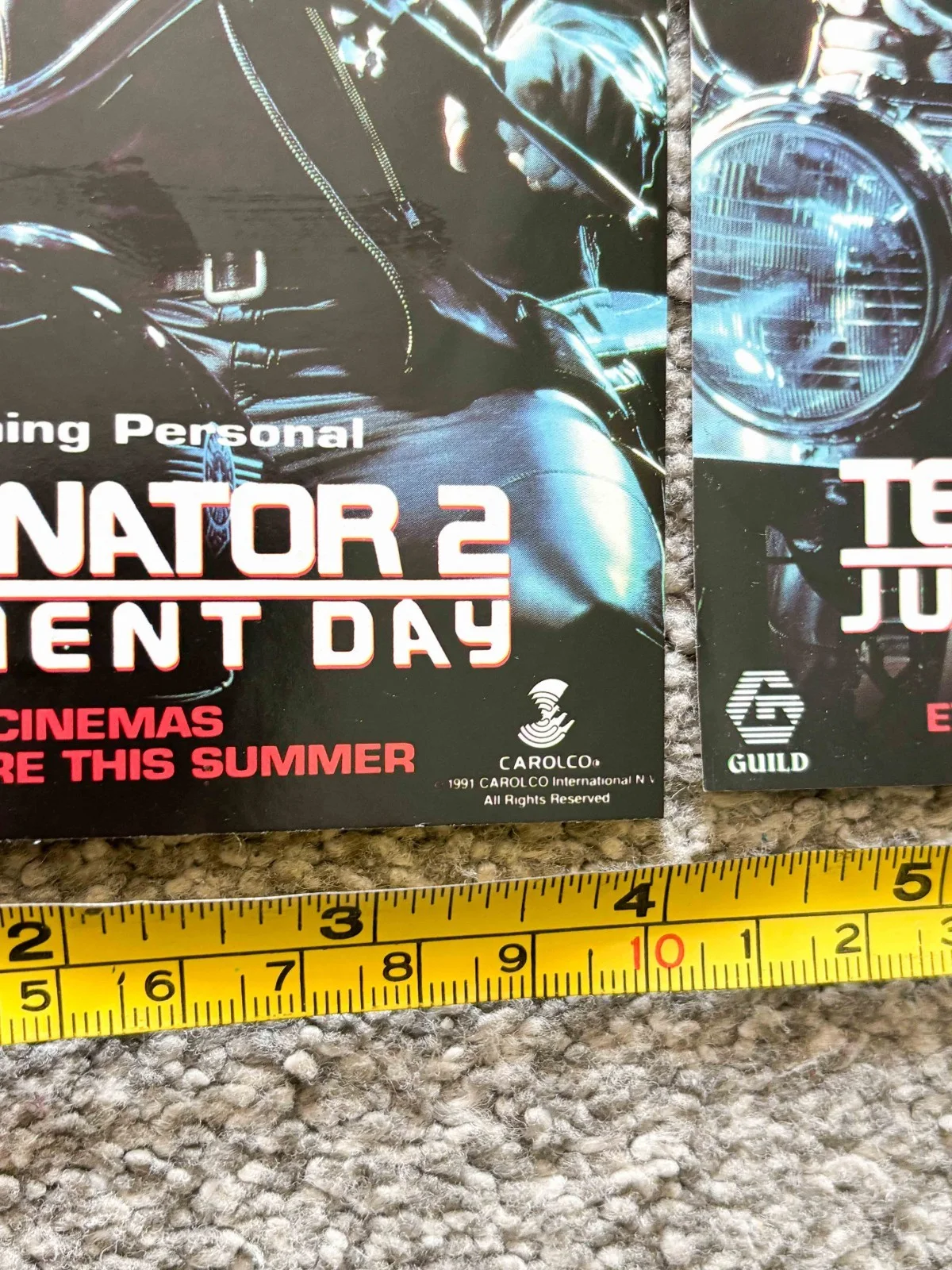 Terminator 2 judgement Day Original Promotional Stickers | Arnold Schwarzenegger, изображение 3