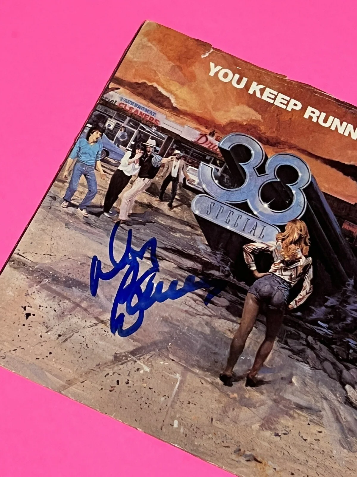 DON BARNES SIGNED 38 SPECIAL AUTOGRAPH YOU KEEP RUNNIN AWAY 45 VINYL LP *PROOF*, изображение 4